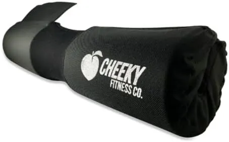 Cheeky Fitness Co. Zero Slip Velcro Squat & Hip Thrust Barbell Pad, Padded Foam Booty Builder Cushion for Hip Thruster, Squats & Weightlifting