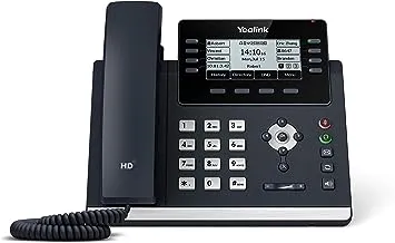 Yealink T43U IP Phone, 12 VoIP Accounts. 3.7-Inch Graphical Display. Dual USB 2.0, Dual-Port Gigabit Ethernet, 802.3af PoE, Power Adapter Not Included (SIP-T43U)