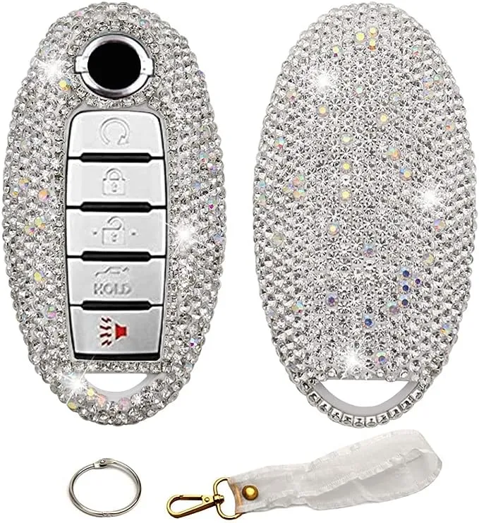 Ornater Handmade Bling Crystal Diamond Key Fob Cover Compatible with Infiniti and ...