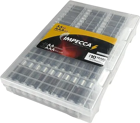 Impecca AA and AAA Batteries Combo Pack (100 Pack) High-Performance Alkaline Battery, AA 60 Count AAA 40 Count, Leak-Resistant, and Long-Lasting Technology