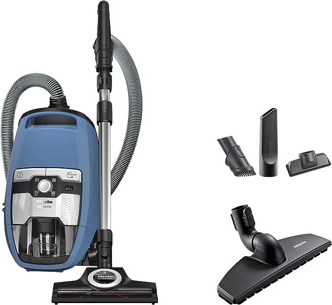 Miele Blizzard CX1 Turbo Team Bagless Canister Vacuum, Tech Blue - Portable, HouseholdMiele Blizzard CX1 Turbo Team Bagless Canister Vacuum, Te…