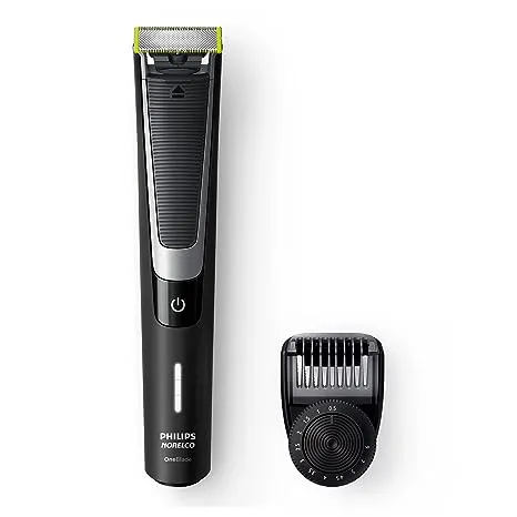 Philips Norelco Oneblade Pro Hybrid Electric Trimmer and Shaver, Black, QP6510/70