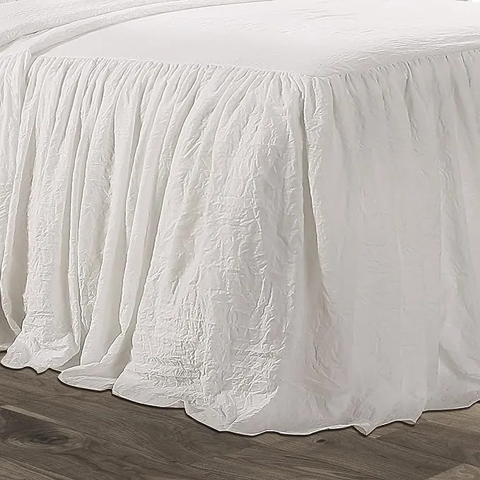 Lush Decor Ruffle Skirt Bedspread Set - White - Full