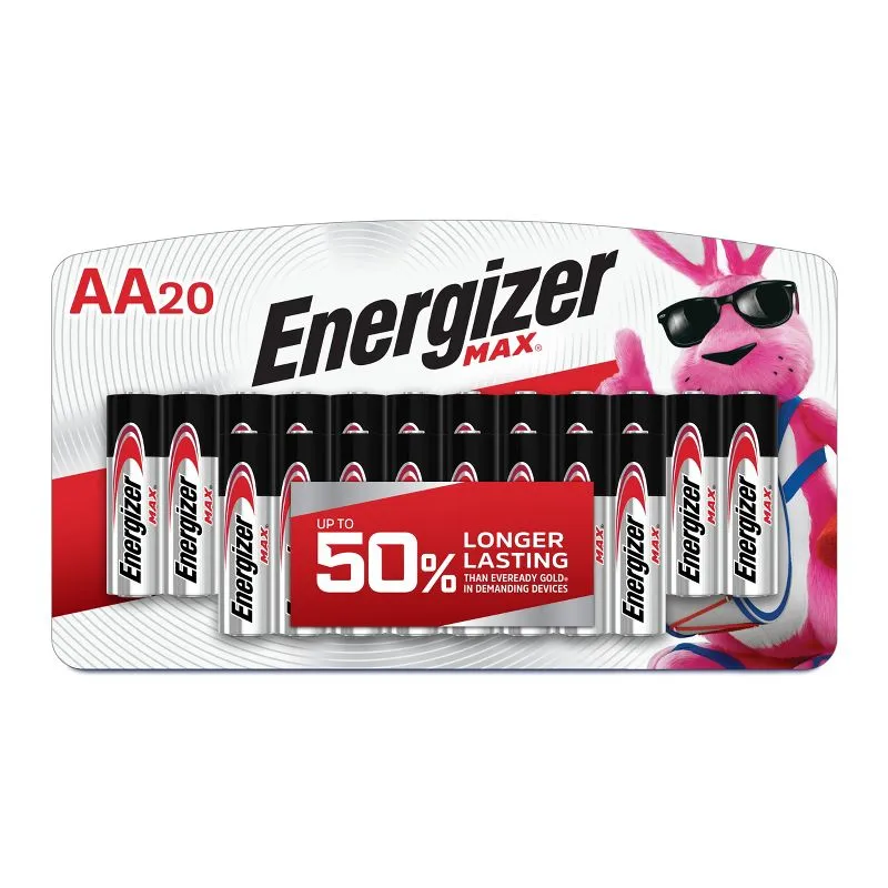 Energizer AA Batteries, Max Double A Battery Alkaline, 20 Count 