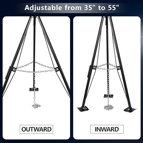 A-KARCK King Pin Adjustable Tripod 5th Wheel Stabilizer, Fifth Stabilizer Tripod Jack with 5000 lbs Load, Reduce Side-to-Side Movement of RV