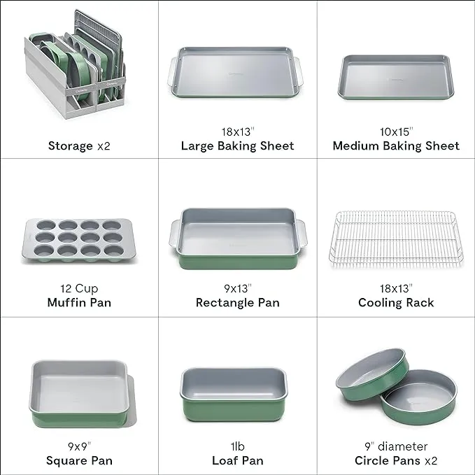 11-Piece Sage Bakeware Set