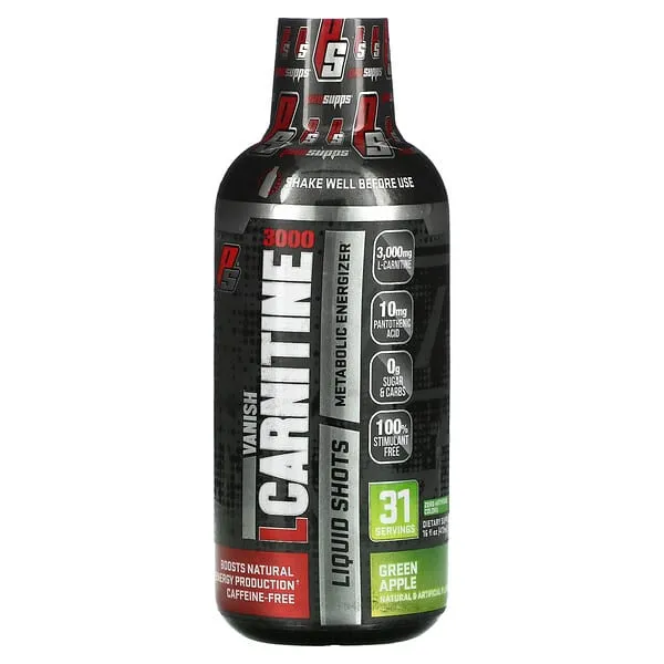 Pro Supps L-Carnitine, Green Apple, 3000mg - 16 oz bottle