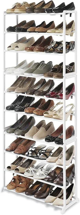 Whitmor Freestanding 30-Pair Shoe Rack