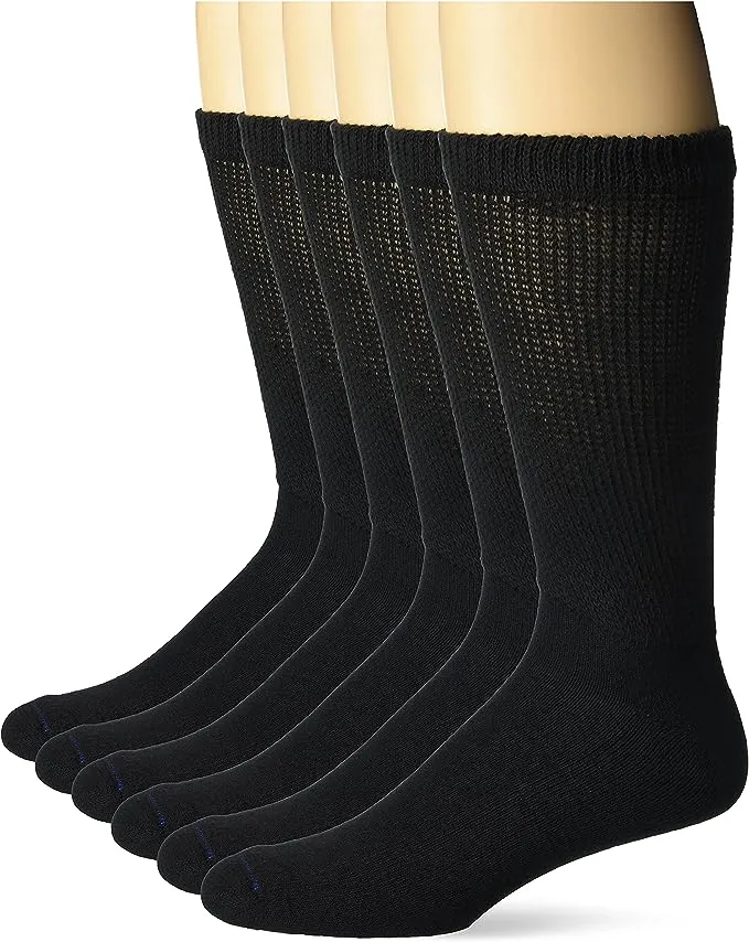 Dr. Scholl's Men's Diabetes & Circulator Socks-4 & 6 Pair Packs-Non-Binding Moisture Management