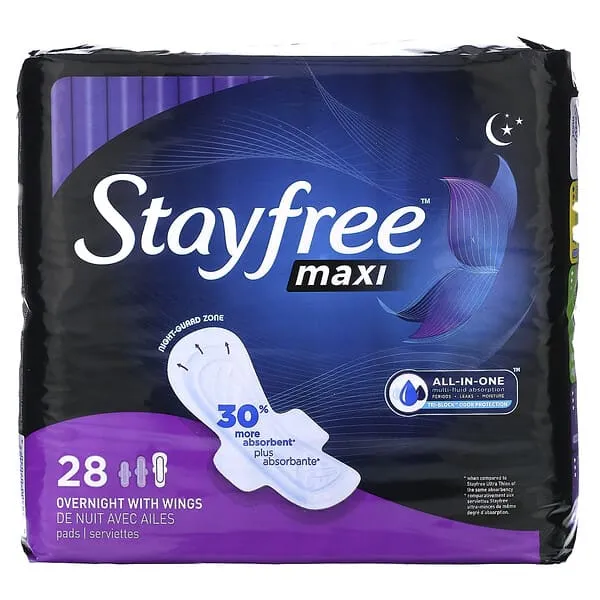 Stayfree Maxi Overnight Pads with Wings