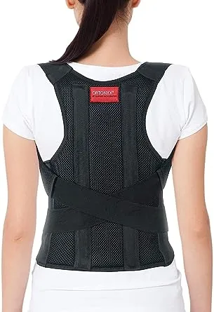 ORTONYX Comfort Posture Corrector Clavicle and Shoulder Support Back Brace, Fully Adjustable for Men and Women/656A-Large