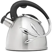 Everyday Solutions 2qt Vine SS Whistling Tea Kettle, Stainless