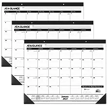 AT-A-GLANCE 2024 Desk Calendar, Desk Pads, Monthly, 21-3/4" x 17", Large, Ruled Blocks, 3 Pack (AZSK240024)AT-A-GLANCE 2024 Desk Calendar, Desk Pads, Monthly, 21-3/4" x 17", Large, Ruled Blocks, 3 Pack (AZSK240024)