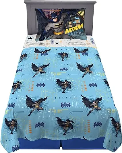 Franco Kids Bedding Super Soft Microfiber Sheet Set, Twin, Batman