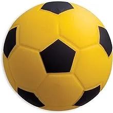 Coated Foam Sport Ball, For Soccer, Playground Size, Yellow