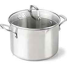 Classic Stainless Steel Cookware, Stock Pot, 6-Quart