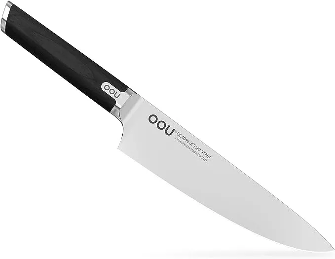 Professional Chef Knife 8 Inch Kitchen Knife, German High Carbon Stainless Steel Super Sharp Chef's Knife With Ergonomic Solid Wood Handle, Useful Kitchen Gadgets