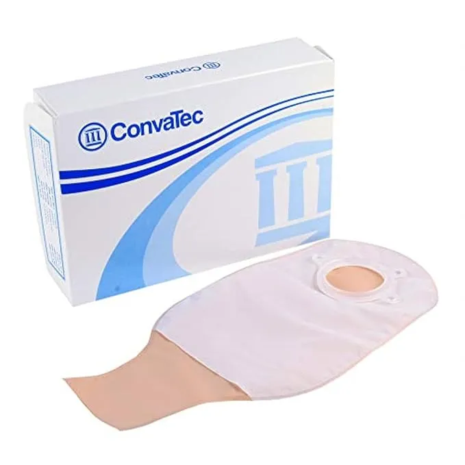 Convatec 2 Piece Sur-Fit Natura Opaque Ostomy Drain Pouch 12in 1-3/4in Flange