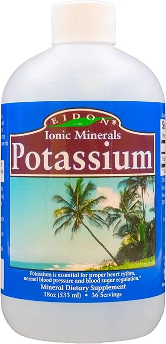 Eidon Mineral Supplements, Ionic Minerals, Potassium, 18 oz (533 ml)