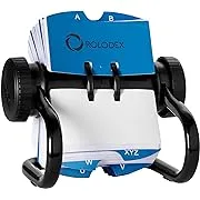 Rolodex® Open Metal Single Rotary File, 2 1/4" x 4", 500 Cards, Black