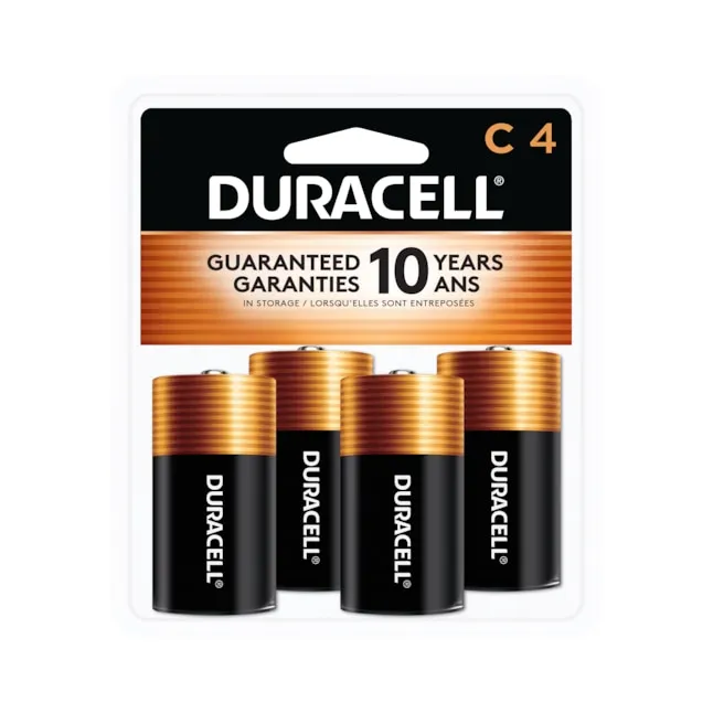 C Duracell Coppertop Alkaline Batteries