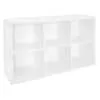 ClosetMaid 6 Cube Storage Shelf Organizer Bookshelf with Back Panel, Easy Assembly, Wood, White Finish