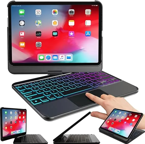 Snugg iPad 10th Generation Case with Keyboard (2022), Wireless Backlit Touchpad Bluetooth iPad 10.9 Case with Keyboard 2022 360 Degree Rotatable