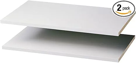 Easy Track RS1423 24 inch Shelves for Easy Track Closet System - 2 Pack, White