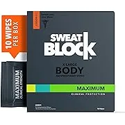 SweatBlock Maximum Strength Antiperspirant Sweat Wipes - for Excessive