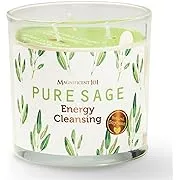 Magnificent 101 Pure Sage Smudge Candle for House Energy Cleansing, Banishes Negative Energy I Purification and Chakra Healing - Natural Soy Wax