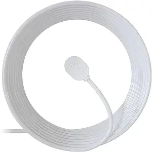 Arlo Outdoor Charging Cable - Arlo Certified Accessory - 25 ft, Weather Resistant Connector, Works with Arlo Pro 5S 2K, Pro 4, Pro 3, Ultra 2, Ultra, Floodlight, and Go 2 Cameras, White - VMA5600C