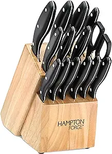 Hampton Forge™ Rochester 15 Piece Cutlery Set Knife Block Set Triple Rivets