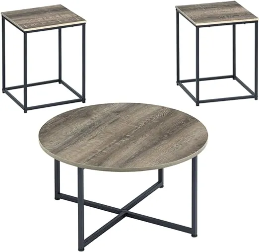 Set of 3 Wadeworth Occasional Table Set Brown/Black - Signature Design by Ashley