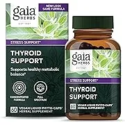 Gaia Herbs Thyroid Support - Made with Ashwagandha, Kelp, Brown Seaweed, and Schisandra to Support Healthy Metabolic Balance and Overall Well-Being - 60 Vegan Liquid Phyto-Capsules (20-Day Supply)