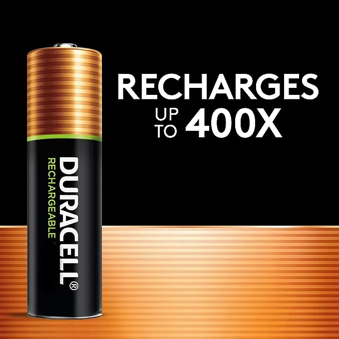 Pila duracell recargable aaa con 4 piezas