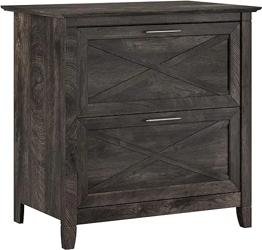 Bush Furniture Key West 2 Drawer Lateral File Cabinet in Cape Cod Gray