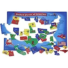 Melissa & Doug USA Map Floor Puzzle (51 pcs, 2 x 3 feet), Multi