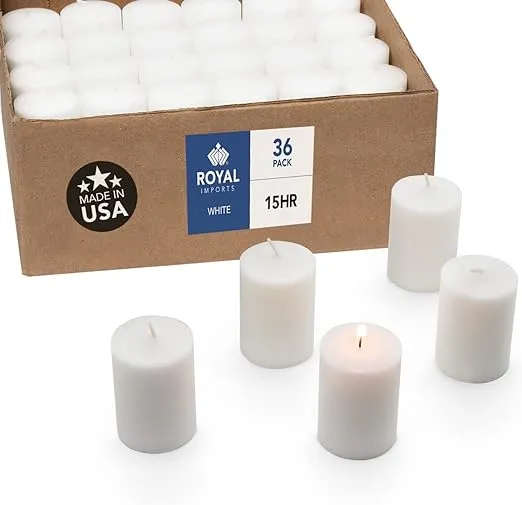 Royal Imports Votive Candle, Unscented White Wax, Box of 72, for Wedding, Birthday, Holiday & Home Decoration (10 Hour) by Royal Imports