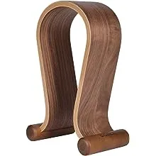 Samdi Wooden Headphone Stand Mount Holder Headset Hanger Suitable All Headphone Size in Brown Walnut