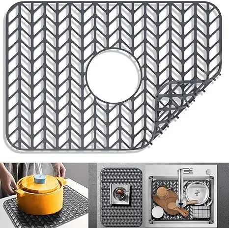 Silicone Sink Mat Protectors for Kitchen 18.2&#039;&#039;x 12.5&#039;&#039; Kitchen Sink Protecto...