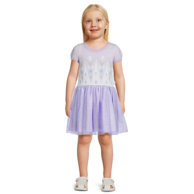 Disney Frozen Toddler Girls Elsa Cosplay Sweater Dress Sizes 2T 5T