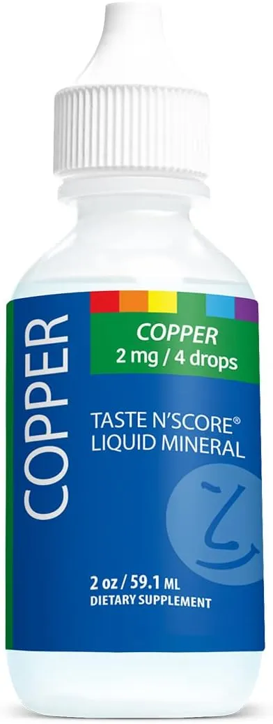 Taste N' Score Copper Liquid Ionic Supplement; 100% Pure; 2 mg; 177 Servings