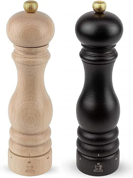 Peugeot Paris U'Select Salt And Pepper Mill 9" Set, Natural And Chocolate