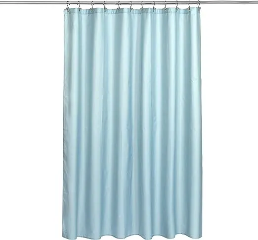 N&Y Home Extra Wide Shower Curtain Liner Fabric 108 x 72 Inches, Hotel Quality, Machine Washable, Water Repellent, White Spa Bathroom Curtains