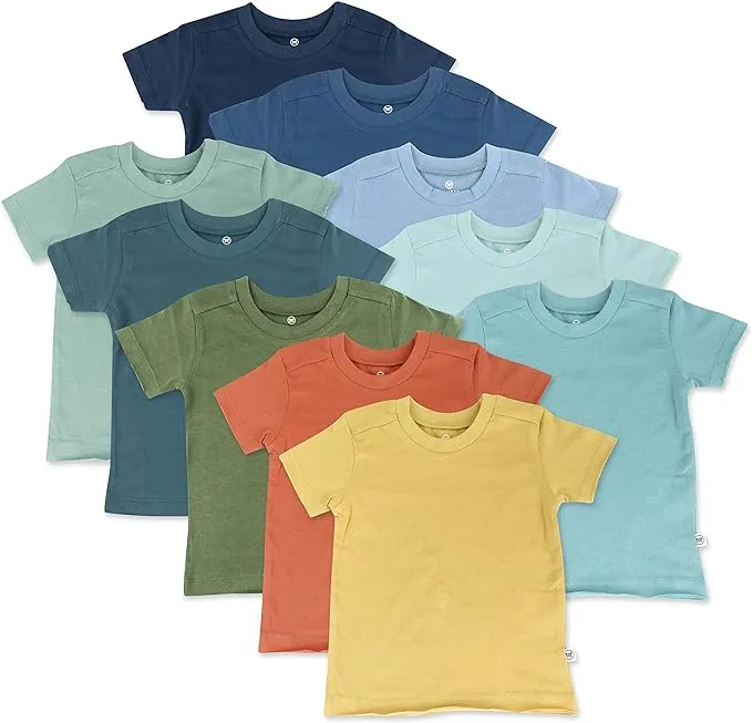 HonestBaby Baby Organic Cotton Short Sleeve Multipack T-Shirt