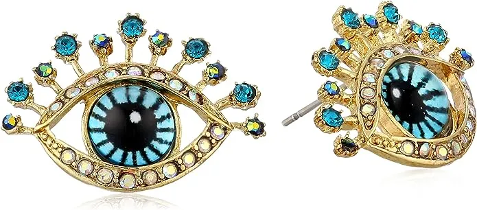 Betsey Johnson Eye Stud Earrings