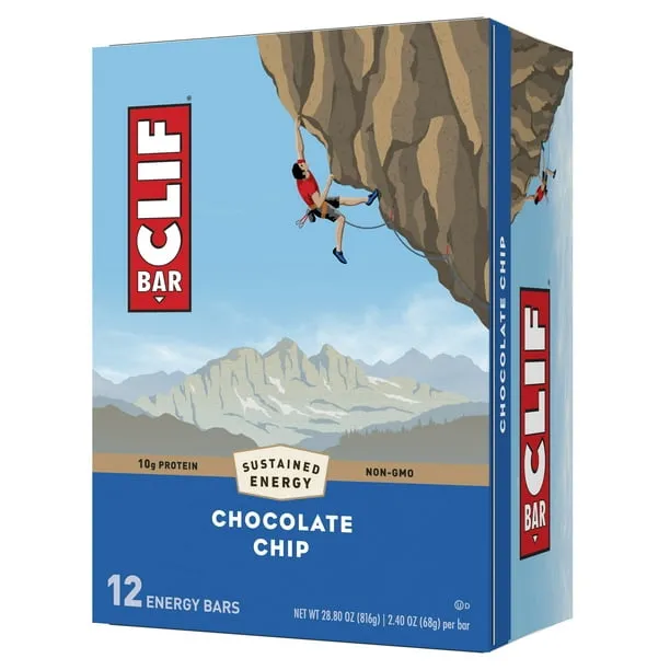 CLIF BAR - Chocolate Chip - Energy Bars - 2.4 oz. (18 Pack)