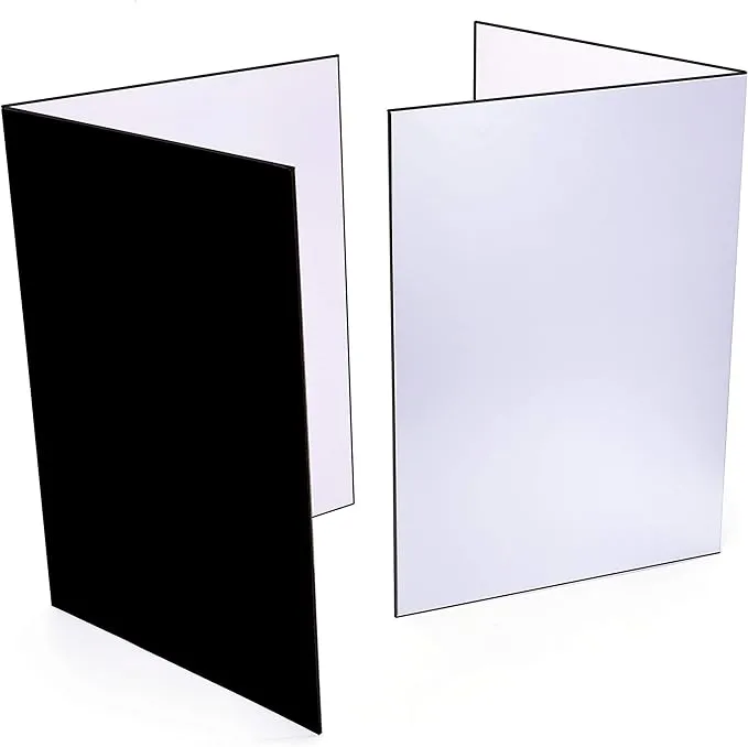 (2 PCS) Light Reflector 3 in 1 Photography Reflector Cardboard,A3 (17X12 Inch) S