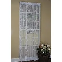 Curtain Chic Seashells Lace Panel, 63-Inch, White