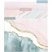 bloom daily planners Decorative File Folders - Set of Six Letter Size (8.5” x 11”) Organizers, 1/3 Cut Tabs - Assorted Designs - Ethereal Marble